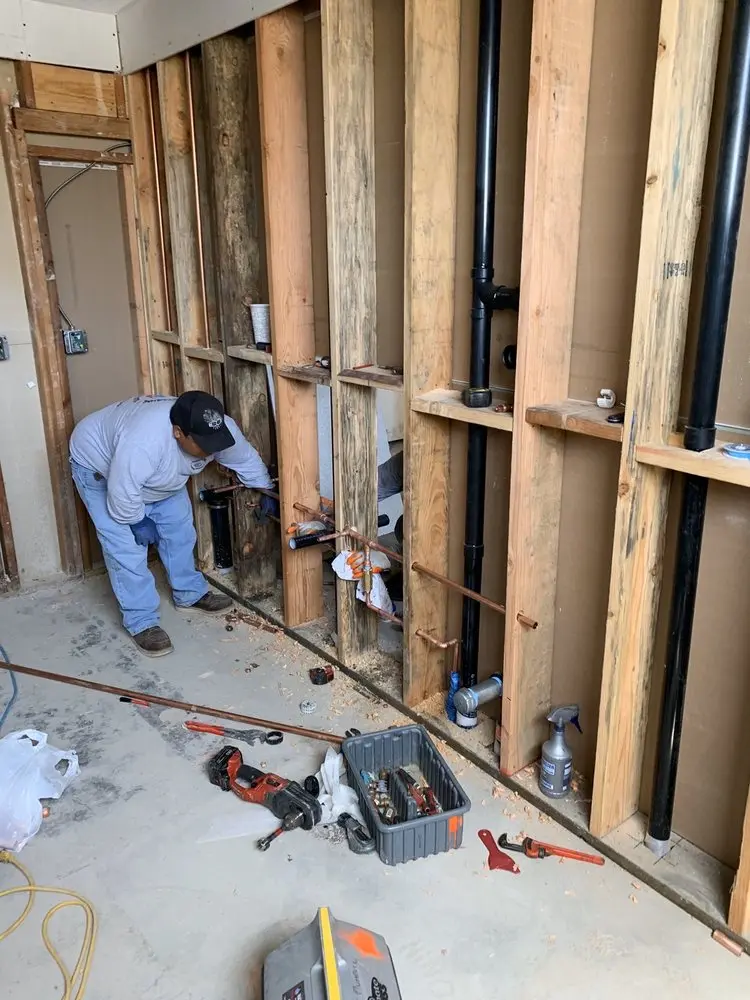 Commercial rough-in plumbing for Water Heater Replacement in Longview